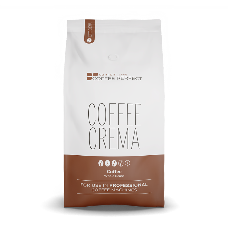 Verpackung der Coffee Perfect Kaffee Crema Bohnen fuer Kaffeemaschinen.