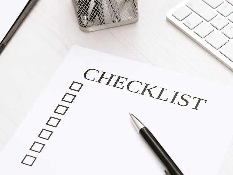 Checkliste Checkliste